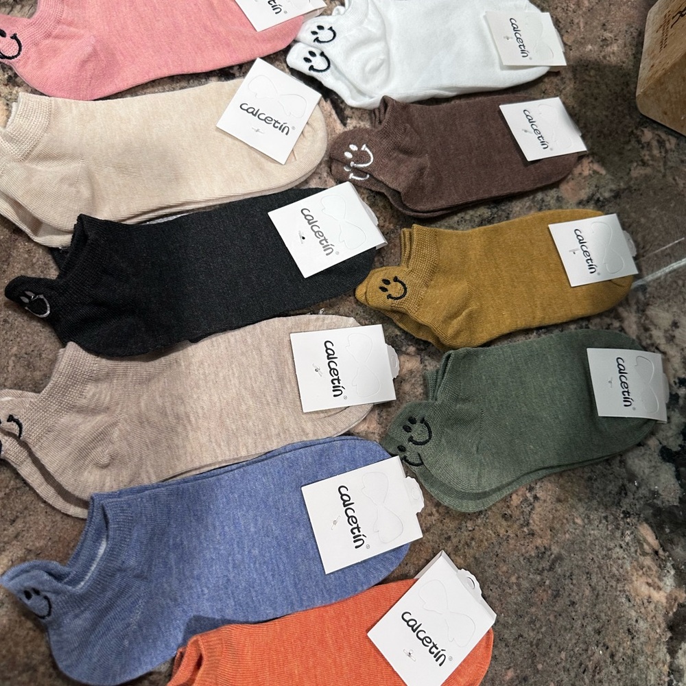Smiley Face Assorted Color Socks